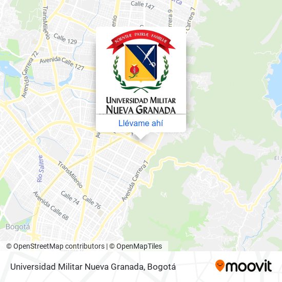 Mapa de Universidad Militar Nueva Granada