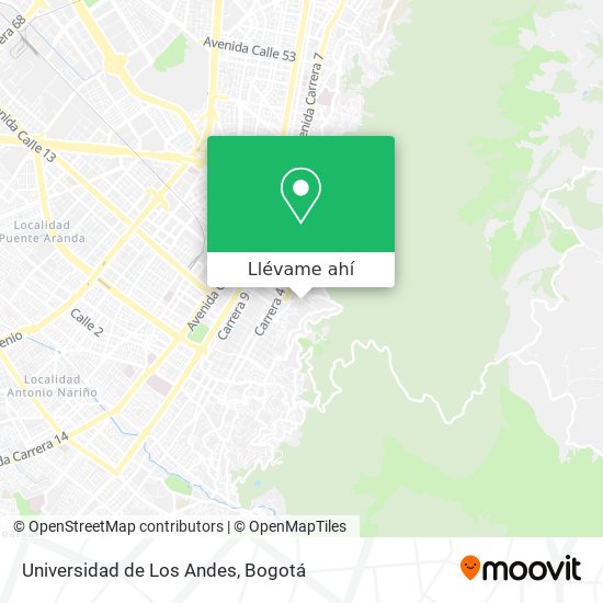 Mapa de Universidad de Los Andes