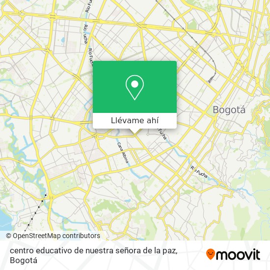 Mapa de centro educativo de nuestra señora de la paz