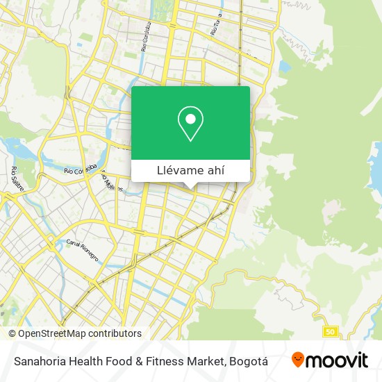 Mapa de Sanahoria  Health Food & Fitness Market