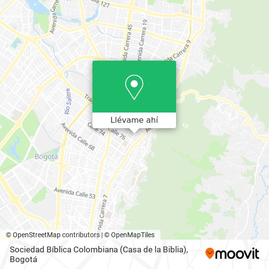 Cómo llegar a Sociedad Bíblica Colombiana (Casa de la Biblia) en Chapinero  en SITP o Transmilenio?