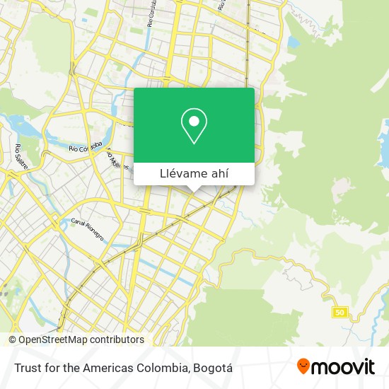 Mapa de Trust for the Americas Colombia