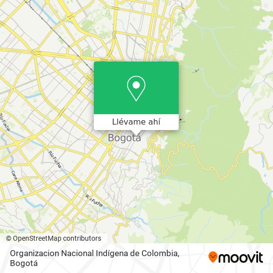 Mapa de Organizacion Nacional Indígena de Colombia
