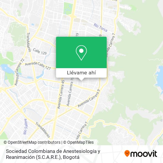 Mapa de Sociedad Colombiana de Anestesiología y Reanimación (S.C.A.R.E.)