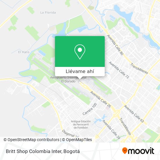 Mapa de Britt Shop Colombia Inter