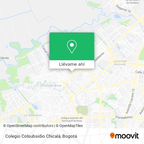 Mapa de Colegio Colsubsidio Chicalá