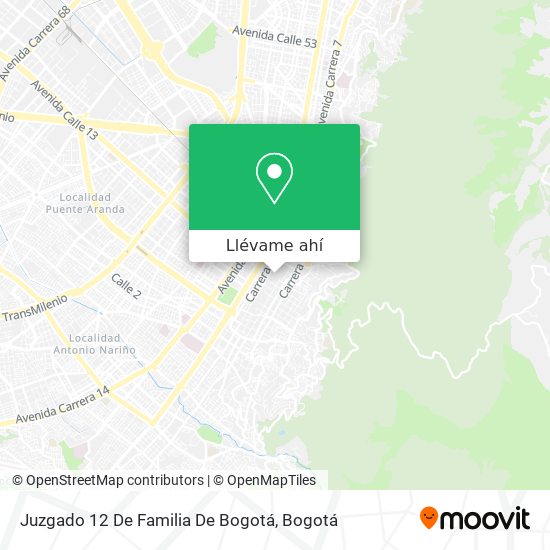 Mapa de Juzgado 12 De Familia De Bogotá