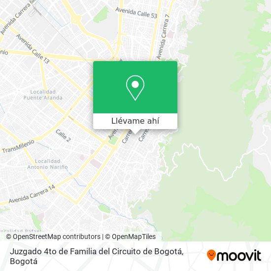 Mapa de Juzgado 4to de Familia del Circuito de Bogotá