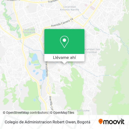 Mapa de Colegio de Administracion Robert Owen