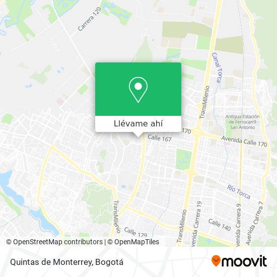 Mapa de Quintas de	Monterrey