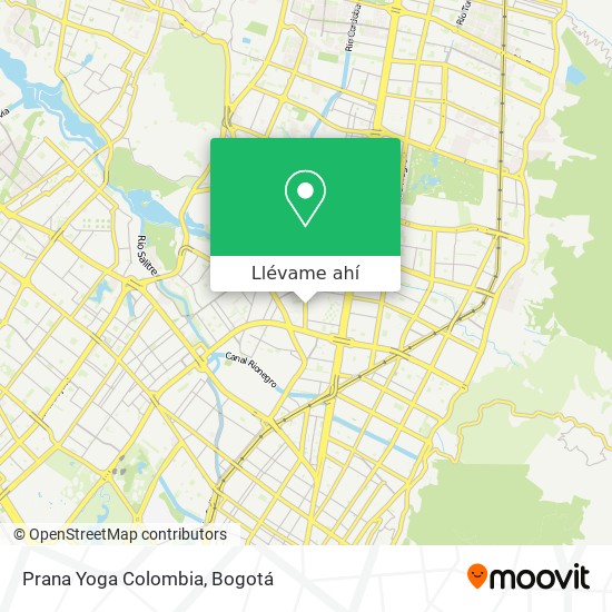Mapa de Prana Yoga Colombia
