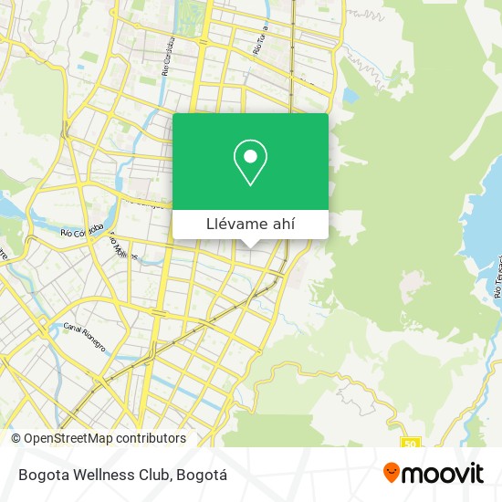 Mapa de Bogota Wellness Club