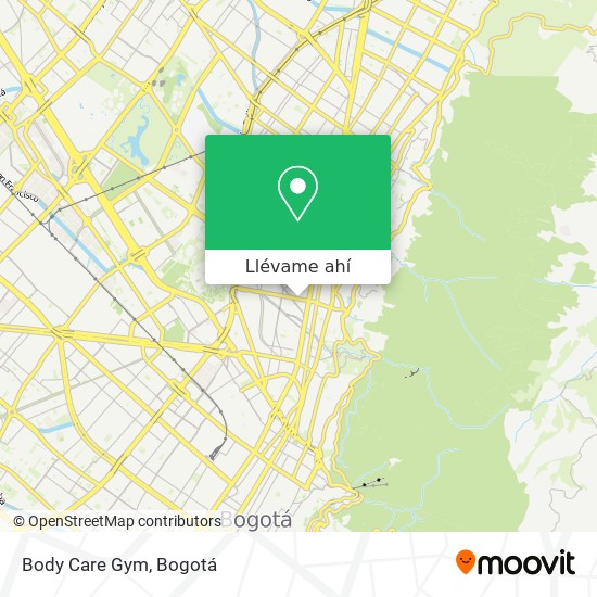 Mapa de Body Care Gym