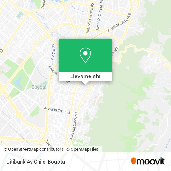 Mapa de Citibank Av Chile