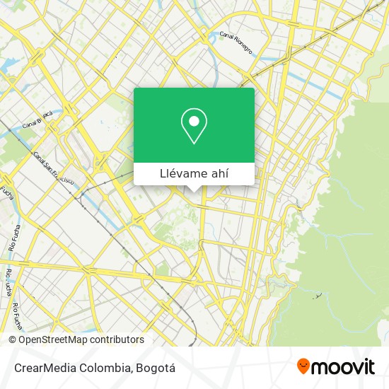 Mapa de CrearMedia Colombia