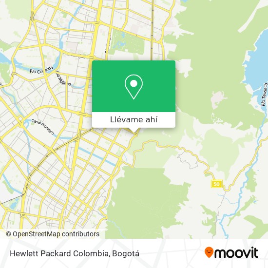 Mapa de Hewlett Packard Colombia