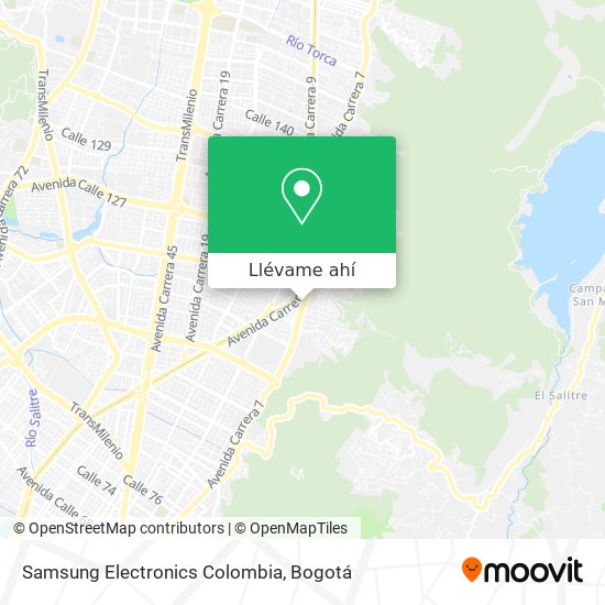 Mapa de Samsung Electronics Colombia