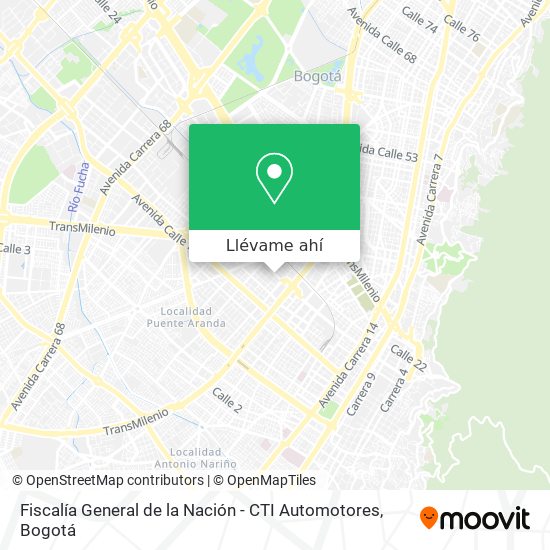 Mapa de Fiscalía General de la Nación - CTI Automotores