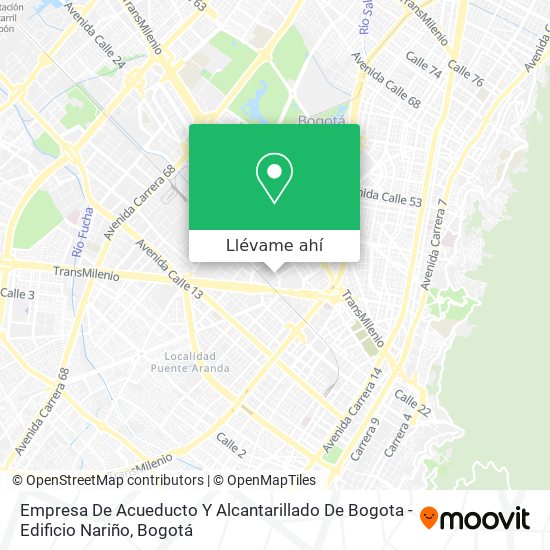 Mapa de Empresa De Acueducto Y Alcantarillado De Bogota - Edificio Nariño