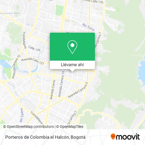 Mapa de Porteros de Colombia el Halcón