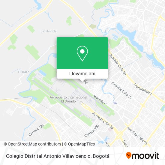 Mapa de Colegio Distrital Antonio Villavicencio
