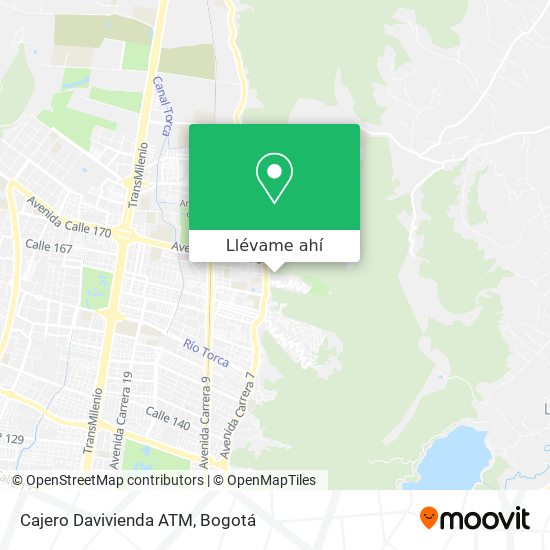 Mapa de Cajero Davivienda ATM