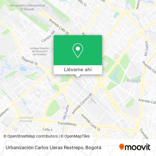 Mapa de Urbanización Carlos Lleras Restrepo