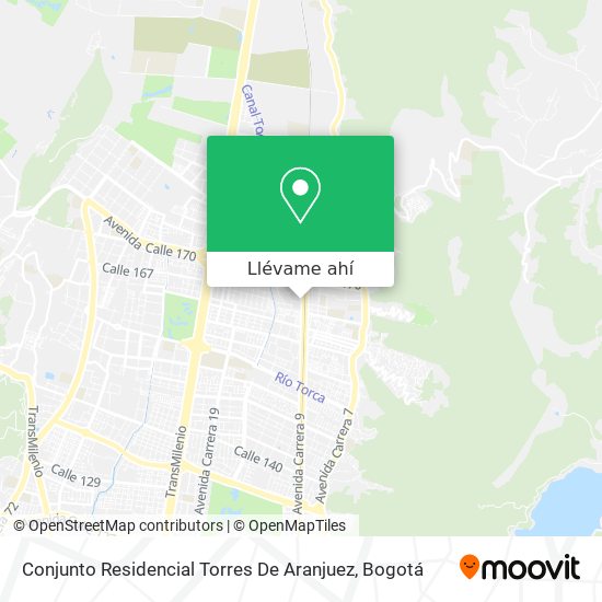 Mapa de Conjunto Residencial Torres De Aranjuez