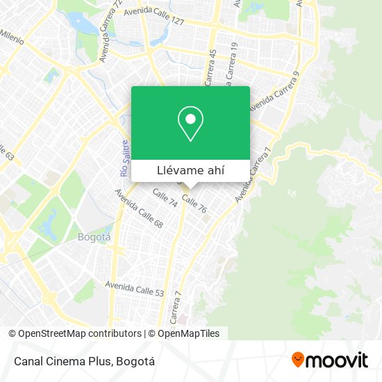 Mapa de Canal Cinema Plus