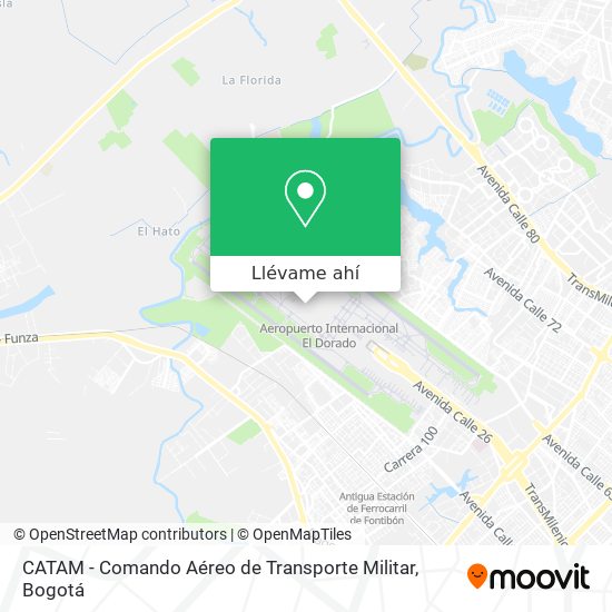 Mapa de CATAM - Comando Aéreo de Transporte Militar