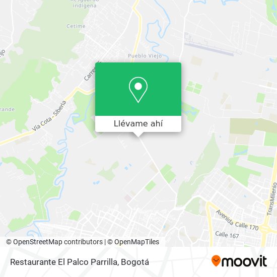 Mapa de Restaurante El Palco Parrilla