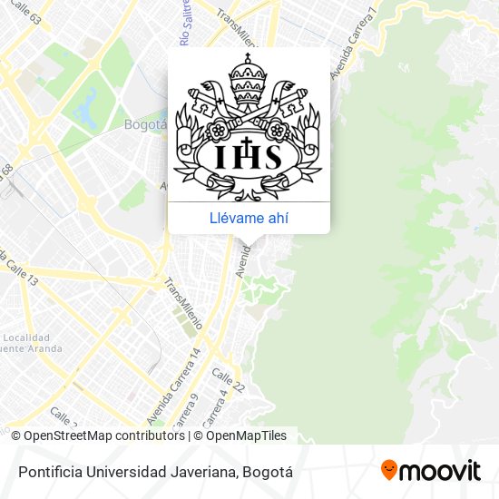 Mapa de Pontificia Universidad Javeriana