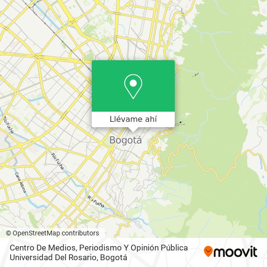 Mapa de Centro De Medios, Periodismo Y Opinión Pública Universidad Del Rosario