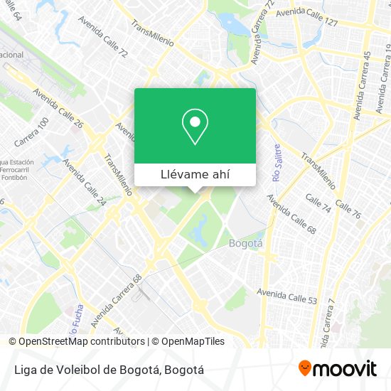 Mapa de Liga de Voleibol de Bogotá