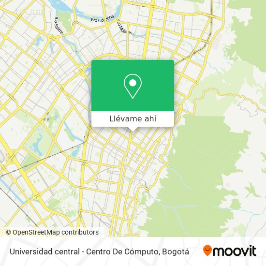 Mapa de Universidad central - Centro De Cómputo