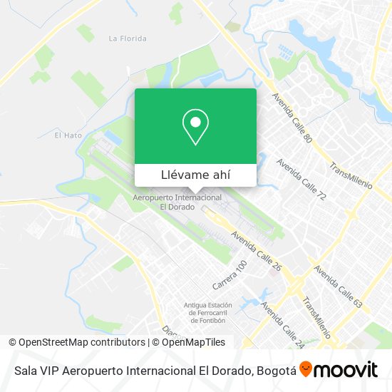 Mapa de Sala VIP Aeropuerto Internacional El Dorado