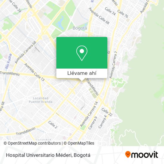 Mapa de Hospital Universitario Méderi