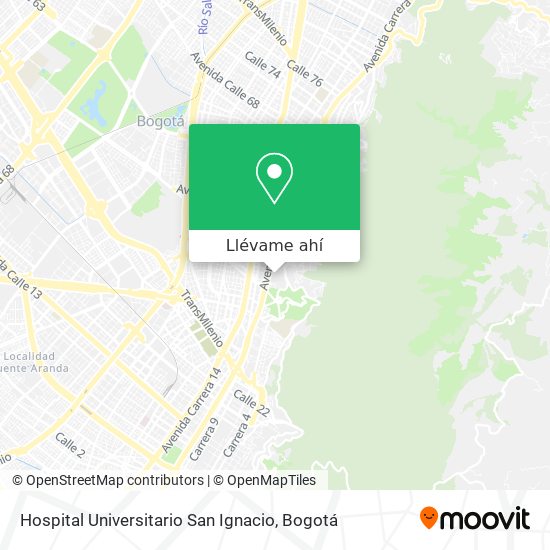 Mapa de Hospital Universitario San Ignacio