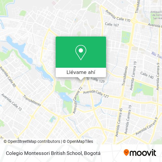 Mapa de Colegio Montessori British School