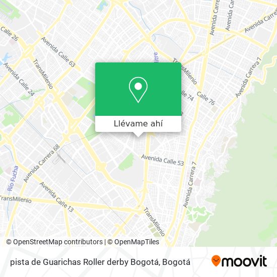 Mapa de pista de Guarichas Roller derby Bogotá