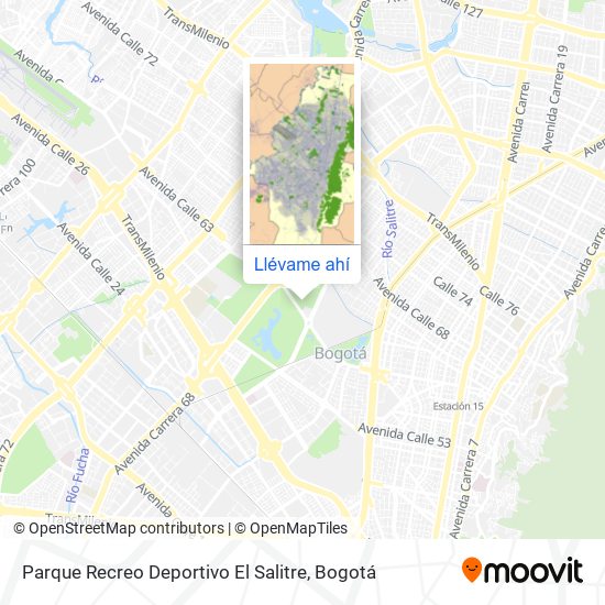 Mapa de Parque Recreo Deportivo El Salitre