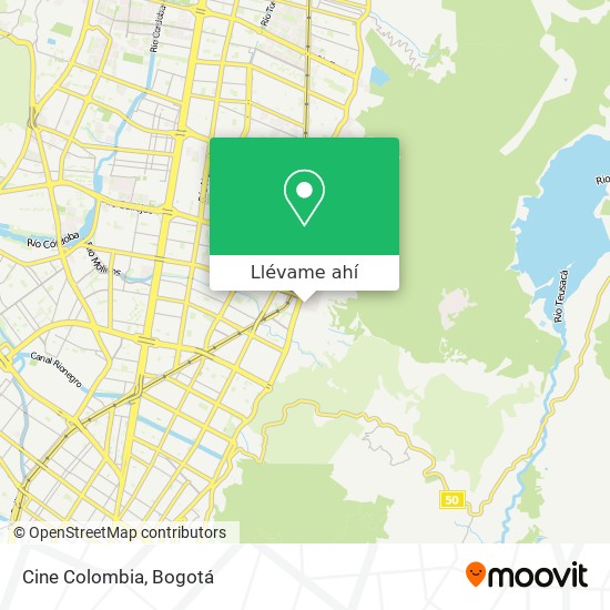 Mapa de Cine Colombia