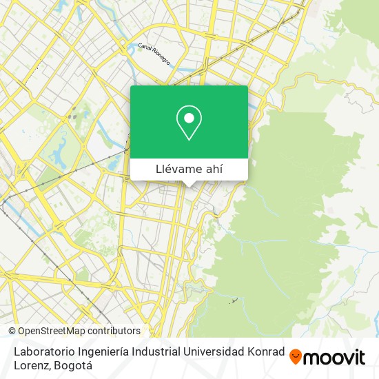 Mapa de Laboratorio Ingeniería Industrial Universidad Konrad Lorenz