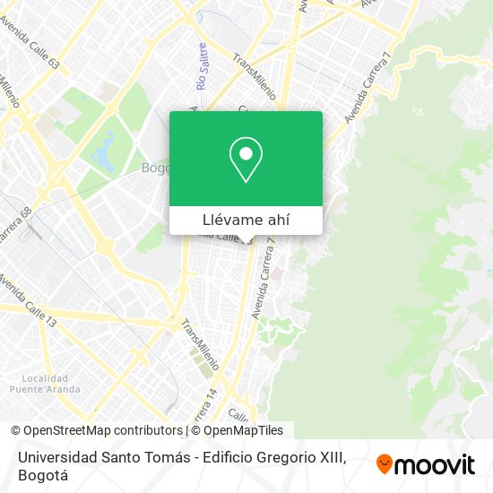 Mapa de Universidad Santo Tomás - Edificio Gregorio XIII