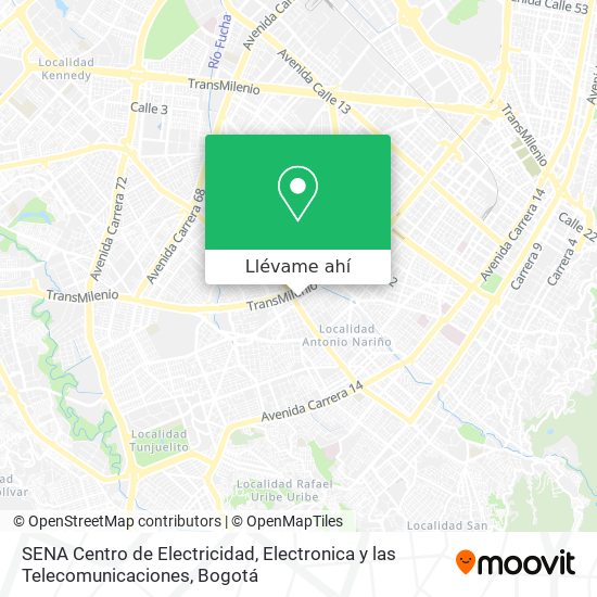 Mapa de SENA Centro de Electricidad, Electronica y las Telecomunicaciones