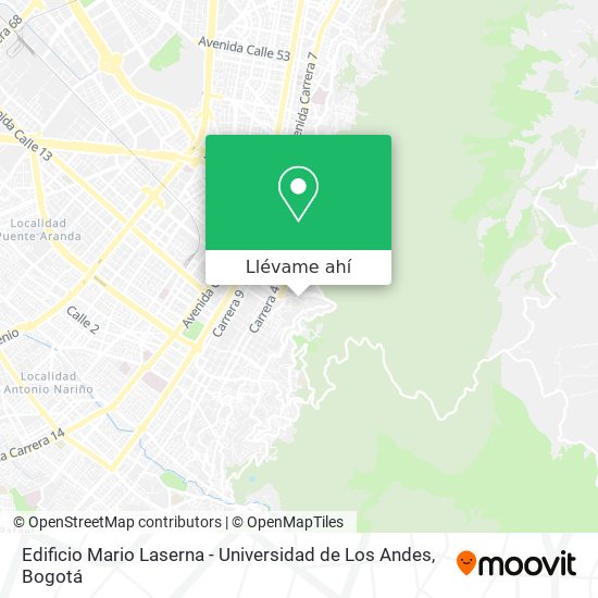 Mapa de Edificio Mario Laserna - Universidad de Los Andes