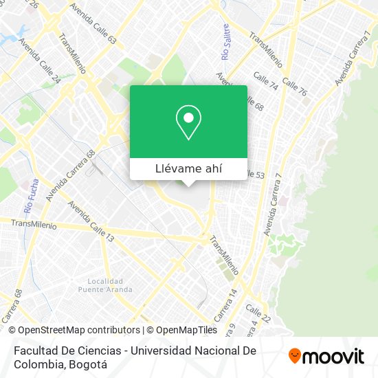 Mapa de Facultad De Ciencias - Universidad Nacional De Colombia