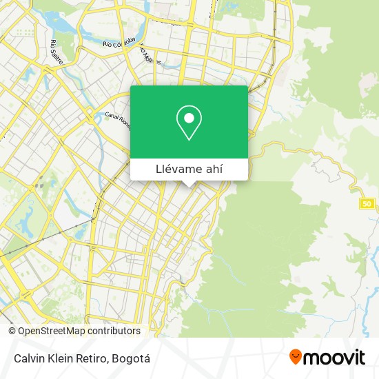 Mapa de Calvin Klein Retiro