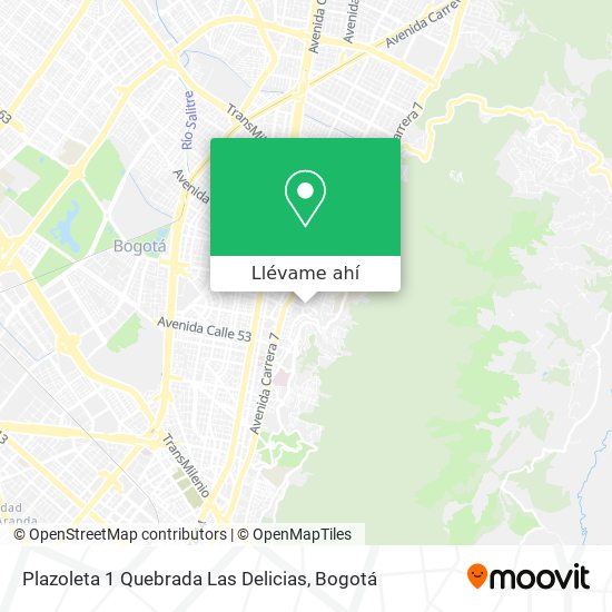 Mapa de Plazoleta 1 Quebrada Las Delicias