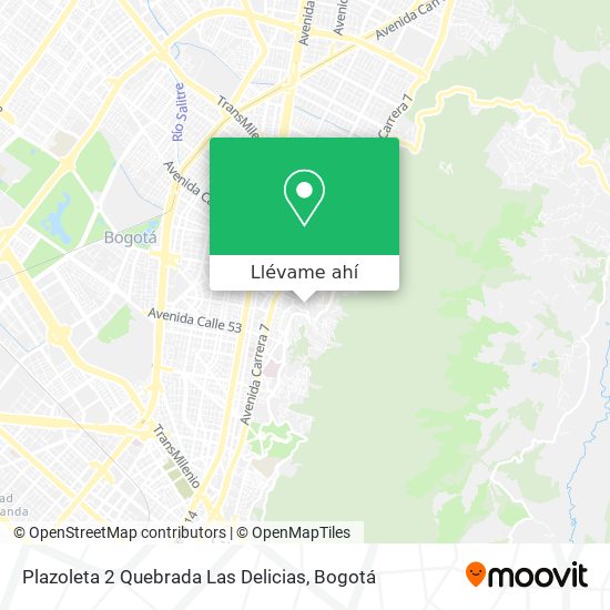 Mapa de Plazoleta 2 Quebrada Las Delicias